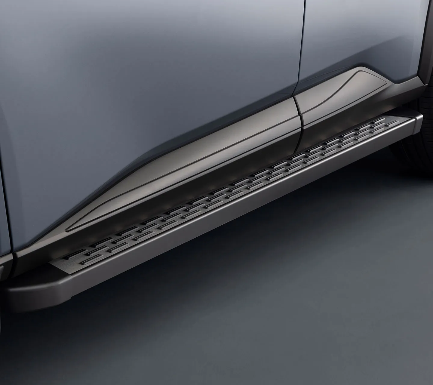 Nissan Genuine side steps fitted along the sill of the X-Trail