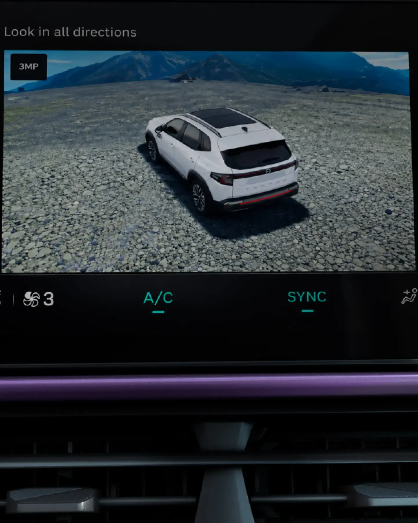 3D intelligent around view monitor on the Nissan Tekton screen