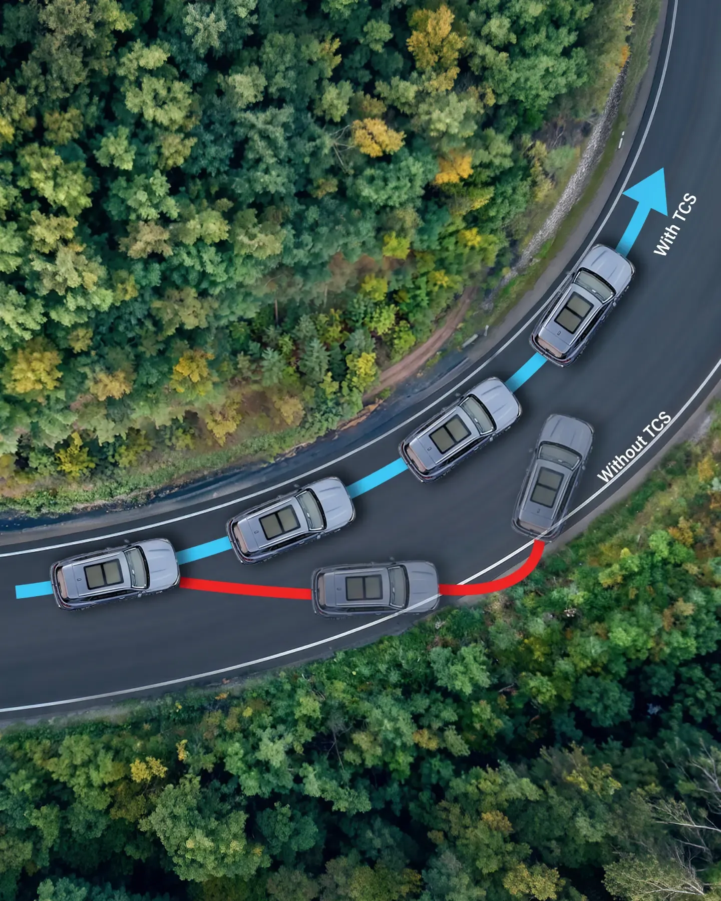 Traction control keeping the Nissan Tekton on its line through a bend